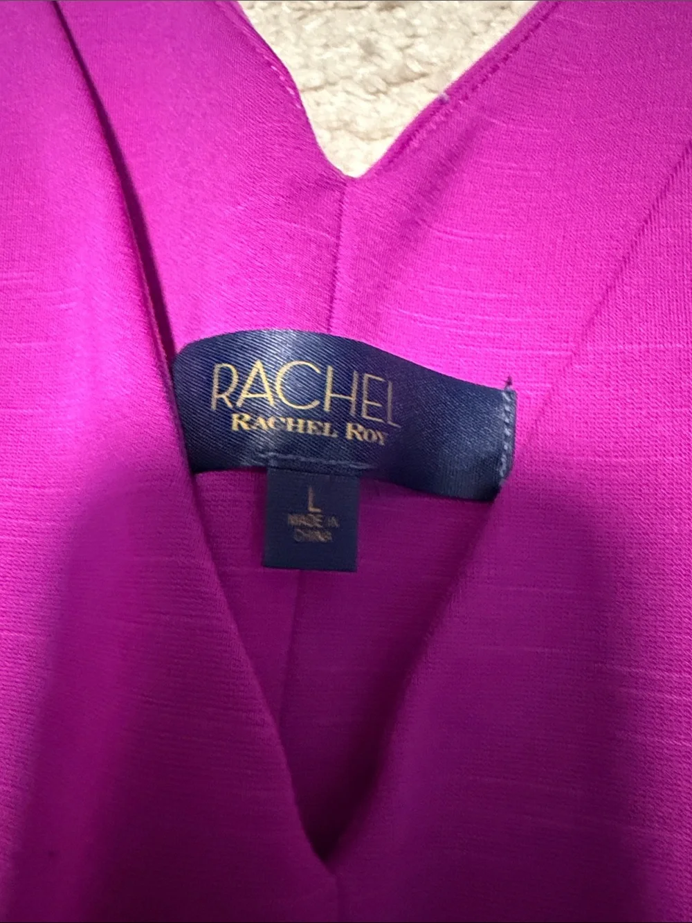 RACHEL Rachel Roy Anise fit and flare dress, plum passion purple, size L EUC!